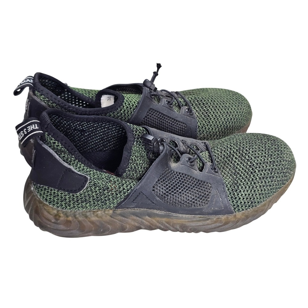 Adidas Die Weltmarke Mit Den 3 Stripes Steel Toe Safety Sneakers Green Black 38